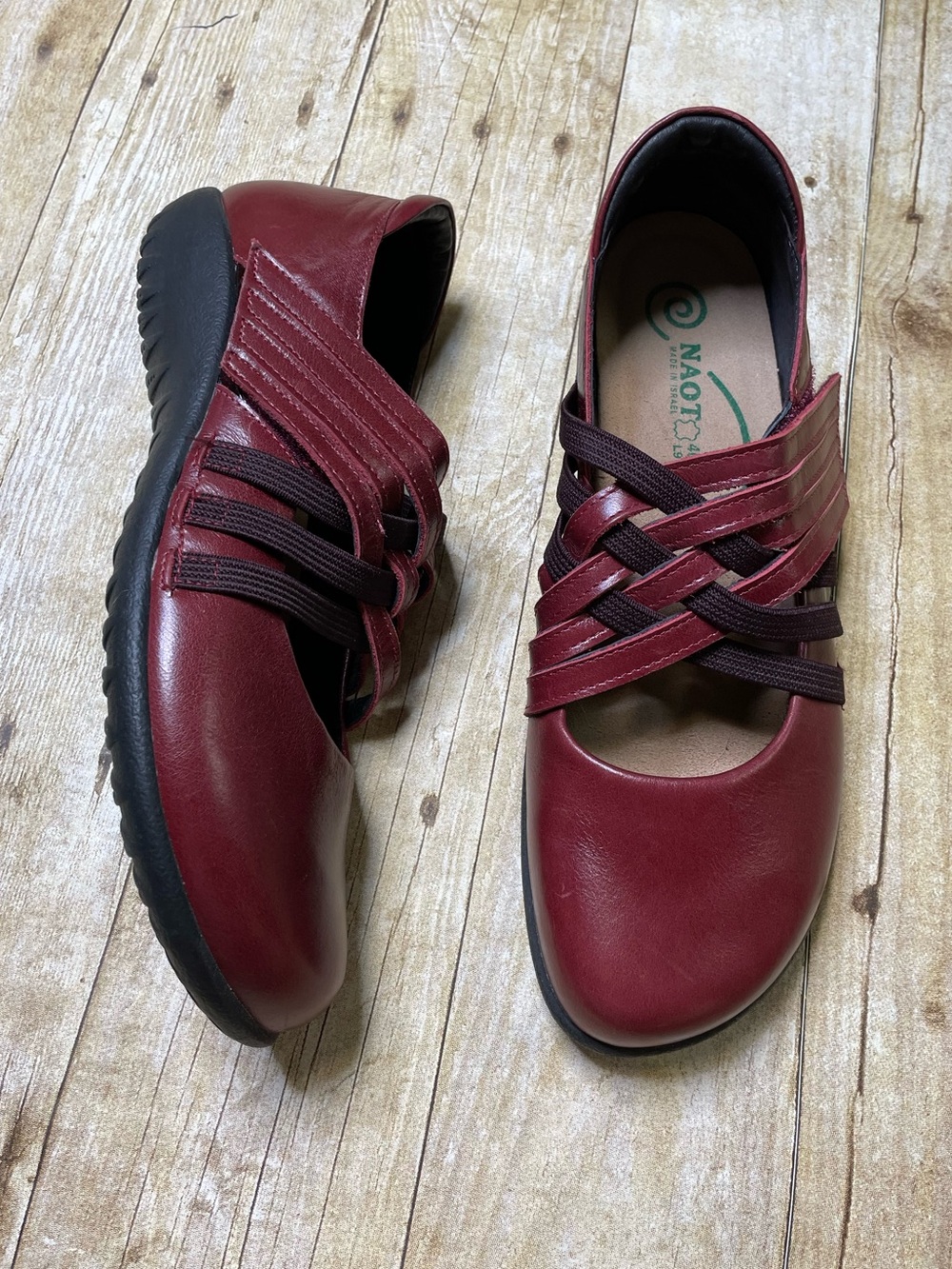 Naot Women’s Kawaka Mary Jane Style Shoes In Rumba/Crinkled Wine